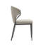 Chaise rembourrée en cuir gris clair Kirsten-1306590556