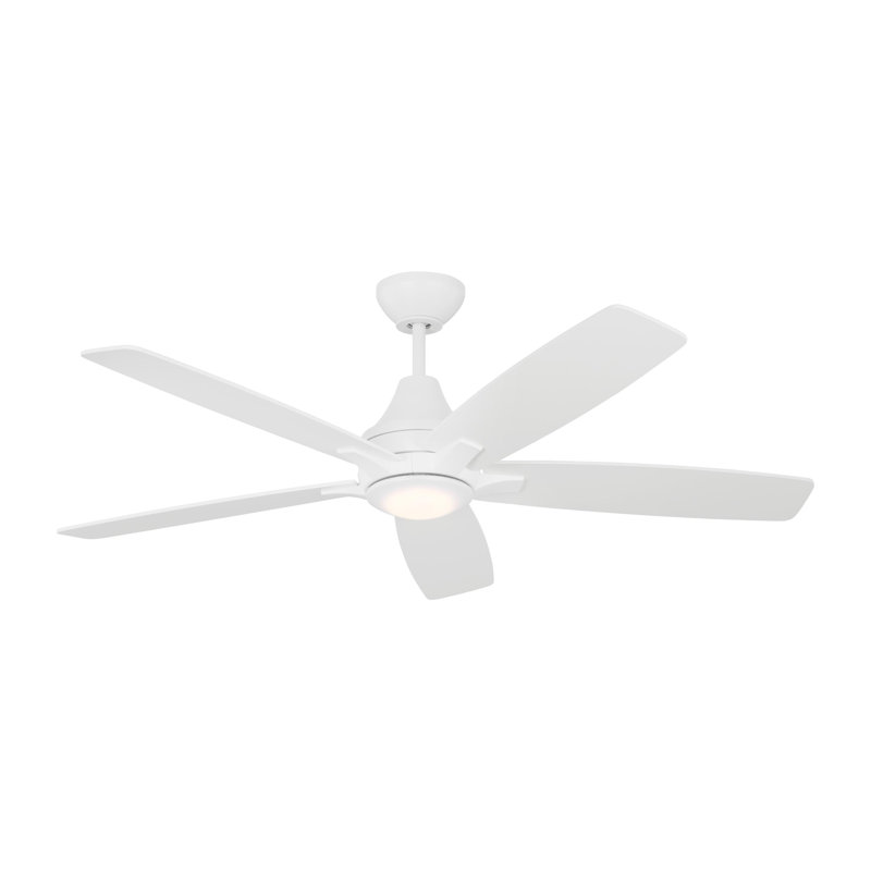 Melva Matte White 52'' Ceiling Fan with LED Light and Remote