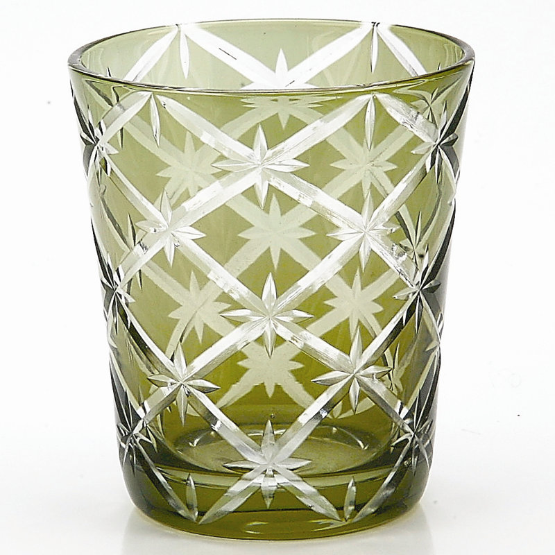 10oz. Handmade Drinking Glass Set, Olive