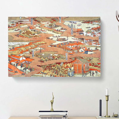 Edo Hakkei No Zu by Utagawa Toyoharu - Wrapped Canvas Painting
