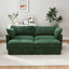Canapé 2 places avec repose-pieds et repose-pieds mobile, vert chenille, rangement coulissant, conception peu encombrante-1332000229-1325362851