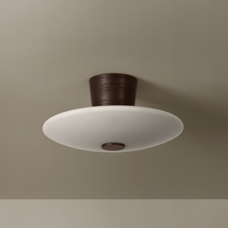 Plafonnier semi-encastré à DEL 1 lumière de 15,75 pouces de large Trus Lighting Albus