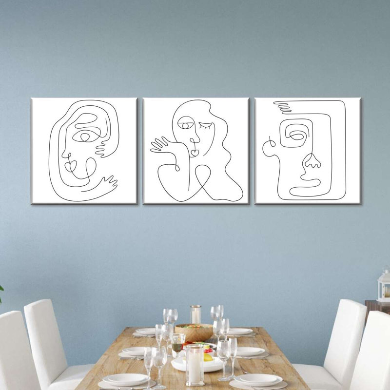 Reproduction d'art sur toile abstraite, H 8 po x l 26 po x P 1 po