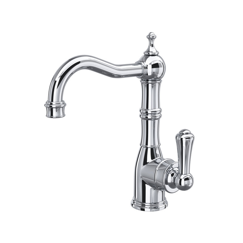 Edwardian Single Handle Kitchen Faucet, Polished Chrome