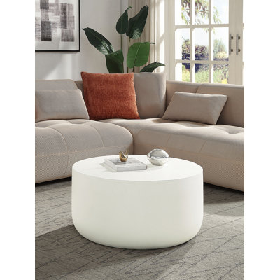 Natural White Finish Coffee Table