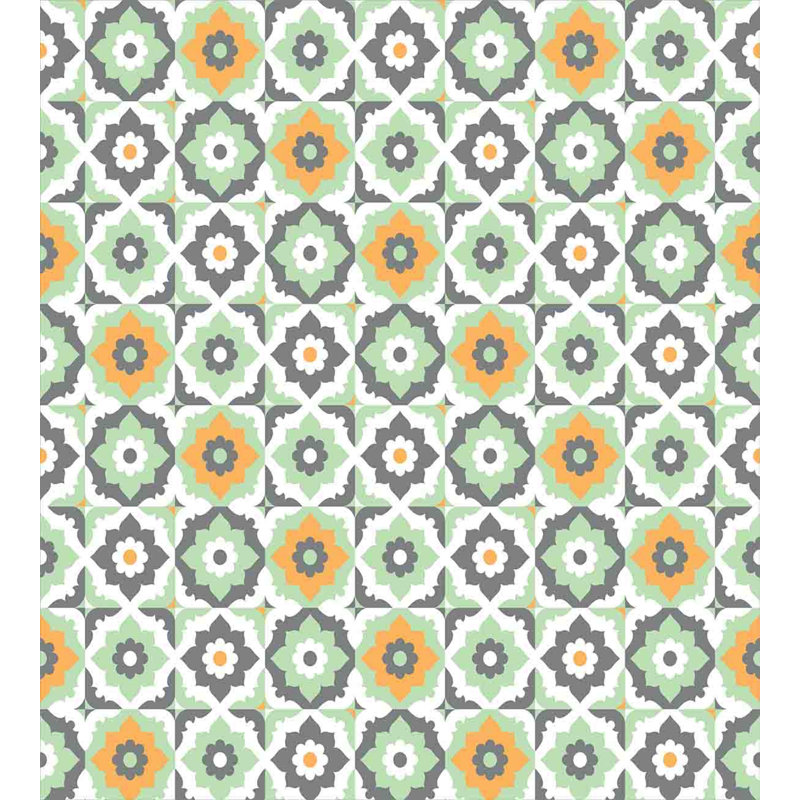 Eclectic Polyester Floral Duvet Cover, Queen Duvet Cover + 2 Shams