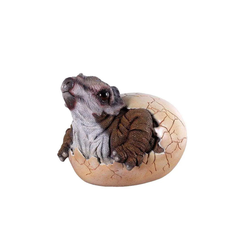 Triceratops Dinosaur Egg Hatching Statue