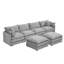 Canapé modulaire moderne en forme de U, chenille confortable et spacieux
