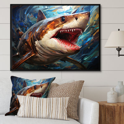 " Blue Shark Predators Glare Geometric II "