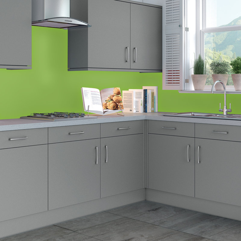 23.6" x 96" Tin Backsplash in Green