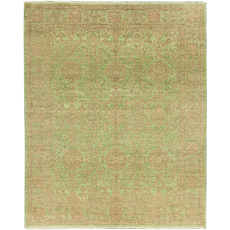Wool Oriental Area Rug in Green