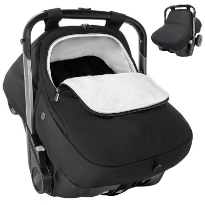 Baby Car Seat Cover For Infant, Soft Breathable Canopy For Sun Cold Weather