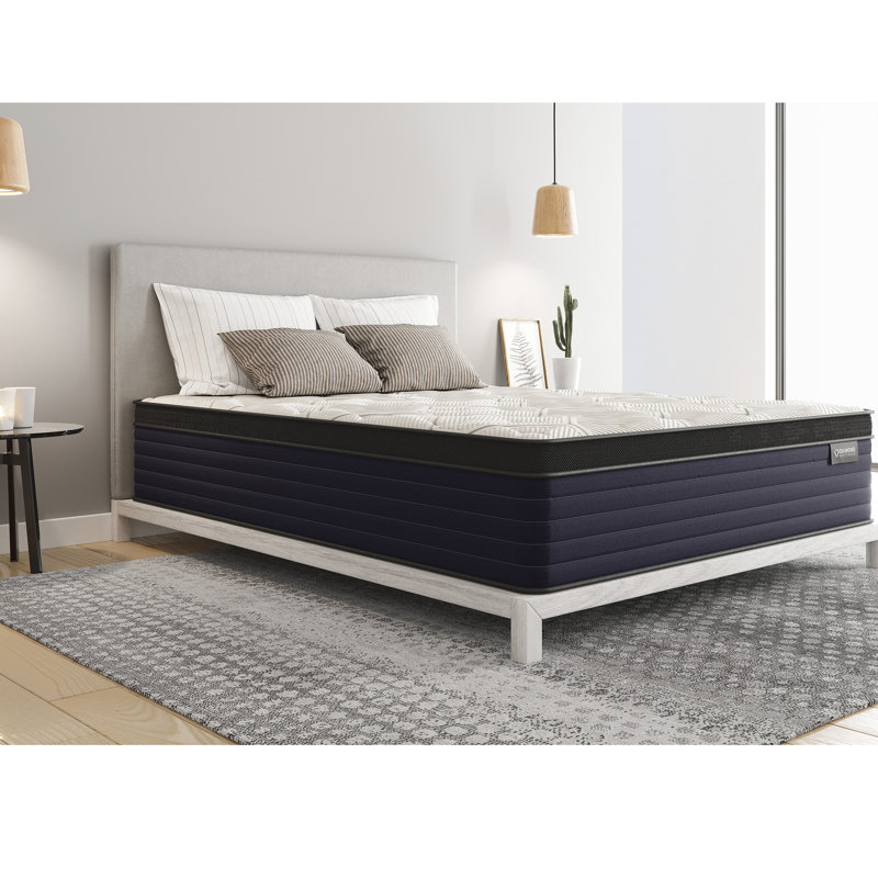 Matelas ferme ferme de 14 po - cuivre froid, matelas blanc, sensation,, Très grand lit