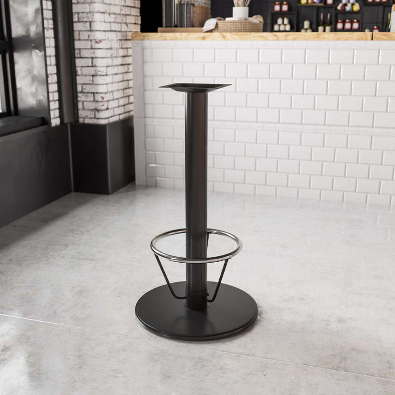 Black Cast Iron 42" Bar Height Disk Style Table Base