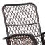 Chaise berçante de patio en gris, avec siège et coussin abondants, structure en acier pour le jardin, la cour arrière, conception robuste et large