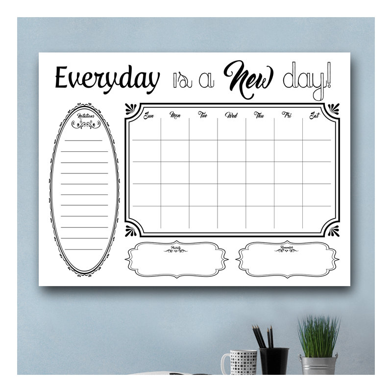 Plastic Dry Erase Board, 12" H x 16" W x 1.5" D