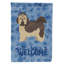 Caniche en polyester à 2 côtés 40 x 28 po standard welcome drapeau maison-957492973