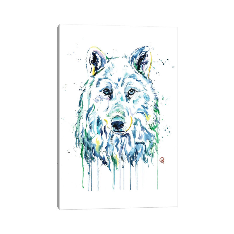 Wolf by Lisa Whitehouse - Wrapped Canvas Painting, 30.48cm H x 20.32cm W x 1.91cm D