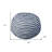 20" Blue Cotton Blend Round Striped Pouf Ottoman-129586850
