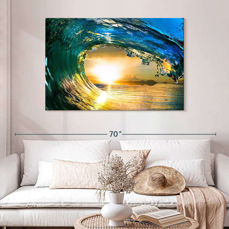 Gillard Sunset Ocean Wave, H 32 po x l 48 po