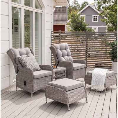 Demarcus Sun Lounger Set with Cushions and Table