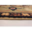 Tapis décoratif en laine de conception unique noué à la main des années 1980 5 pi 4 po x 7 pi 7 po Beriguette en jaune/crème foncé/bleu foncé