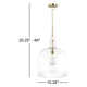 Seandell Single Light Glass Dimmable Pendant