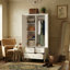 Armoire moderne avec 2 portes et 3 tiroirs de rangement, organisateur de garde-robe de chambre à coucher avec tringle et tablettes pour le rangement des vêtements, les petits espaces et les appartements-398547991