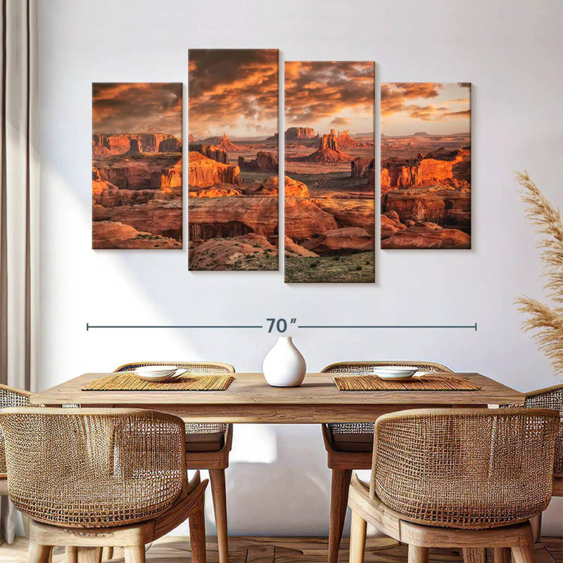 Alvord chasse Mesa dans Monument Valley au lever du soleil, H 42 po x l 68 po
