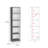 June 3 Piece Bookcase set, 60" Wide with 2-door Cabinet ,  Living Room Set-805388774-805388778