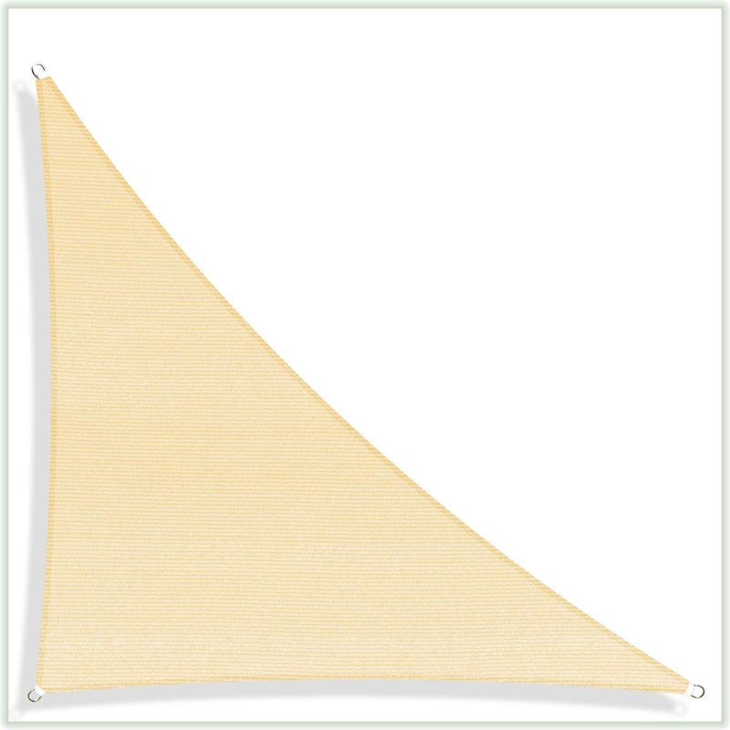 Toile d'ombrage en tissu Colourtree Triangle Sun, Beige, 12 pi x 12 pi x 17 pi