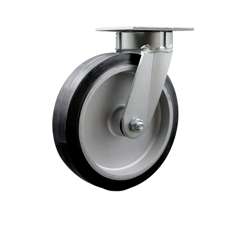 Kingpinless Rubber on Aluminum Caster