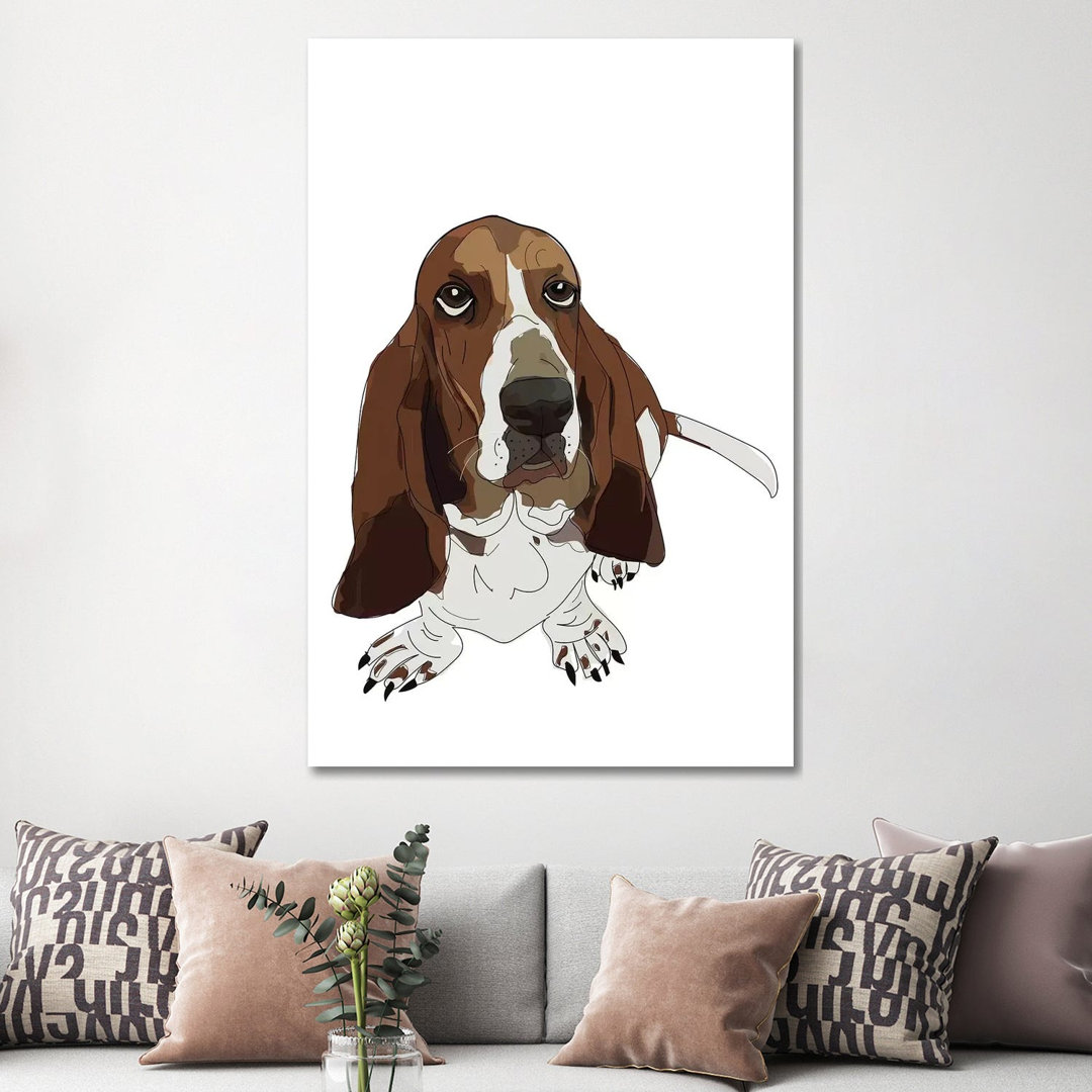 Basset Hound - Wrapped Canvas Painting