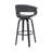 Chagnon Swivel Counter or Bar Height Bar Stool with Arms and Open Back in Faux Leather, Wood-118320594-118320595-118320593