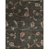Hand-Knotted High-Quality Black Area Rug