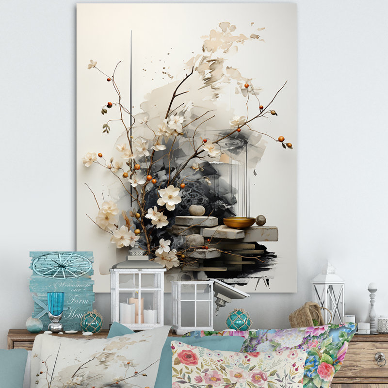 Jaciya Asian Art Classics Sumi III - Wall Art Print On Canvas, Wrapped Canvas, 32" H x 24" W, No Frame