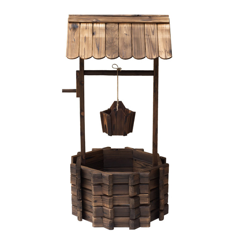 Plants & Flowers Weather Resistant Wood Garden Statue