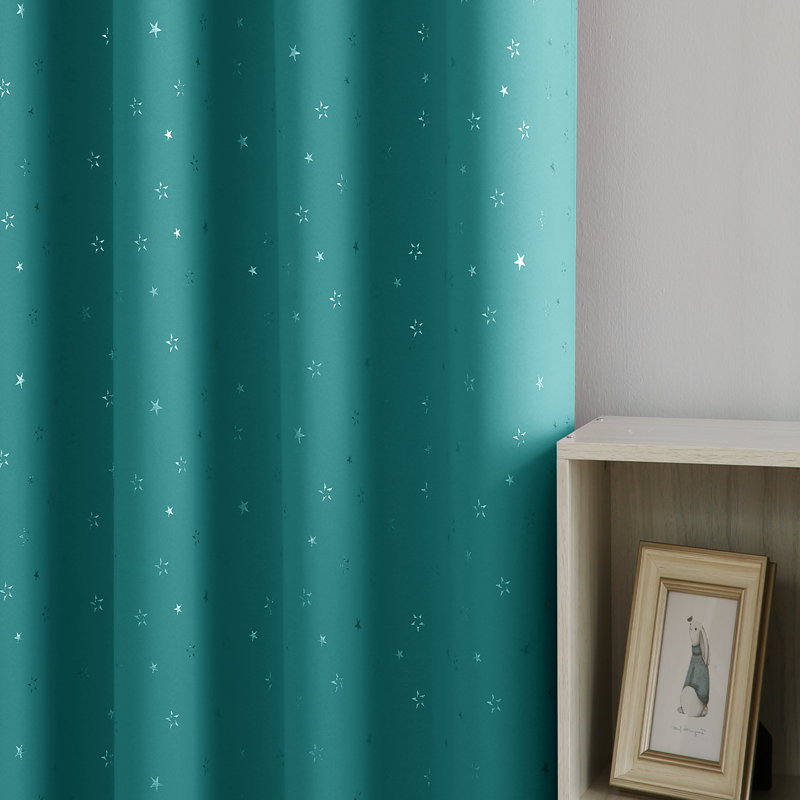 Rideaux occultant et isolant à pois Valirie, L 42 po x L 71 po, Turquoise