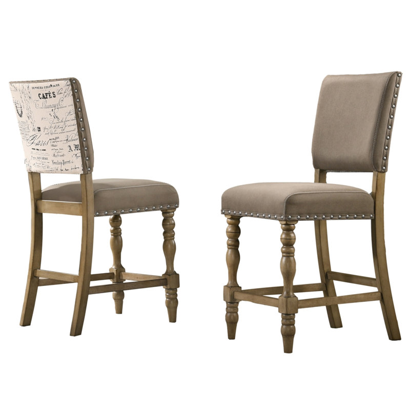Chaise de salle à manger à hauteur de comptoir avec tête de clou Birmingham