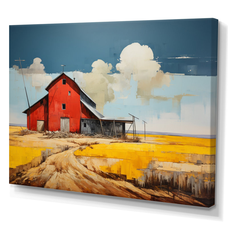 "Bewry Landscape Barns", impression sur toile, H 34 po x l 44 po x P 1,5 po, Toile tendue