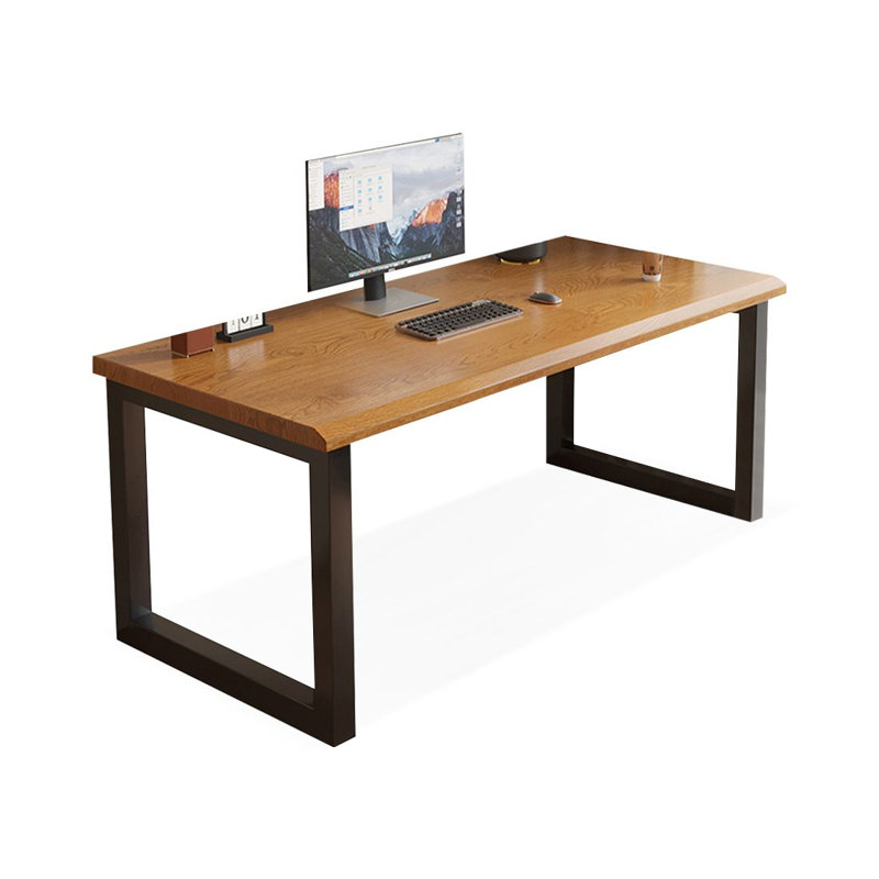 Bureau d'écriture rectangulaire en bois massif noyer, H 29,53 po x l 55,12 po x P 23,62 po