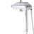 AquaPower 11-in Rain Showerhead Shower System with Pivoting Shower Arm and PULSE AquaPower Spray-52193549