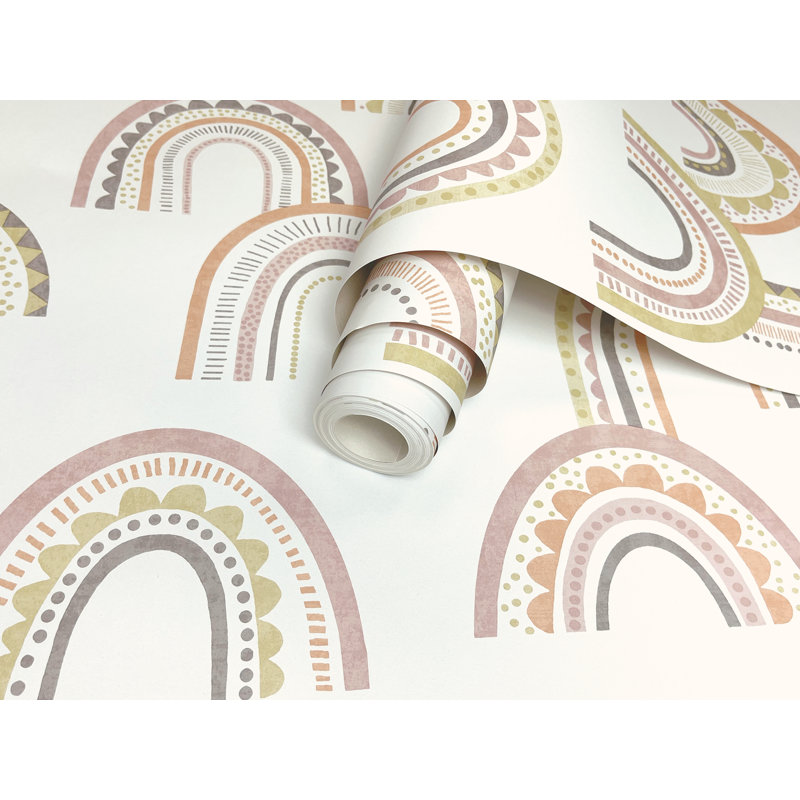 Aimsley 53cm x 10.5cm Matte Wallpaper Roll, Pink