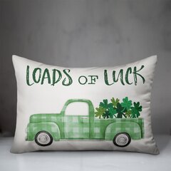 Green Throw Pillow Covers Farmhouse Polylester Linen Buffalo Plaid Truck  Lucky Blessings Decorative Pillowcase St. Patrick's Day For Sofa No Pillow  Inserts - Temu