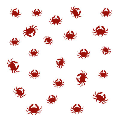 Décalcomanie murale de crabe nautique Elie