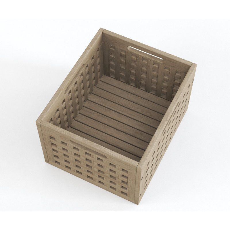 Bac de rangement en teck Grate Mist-Shield, 10"