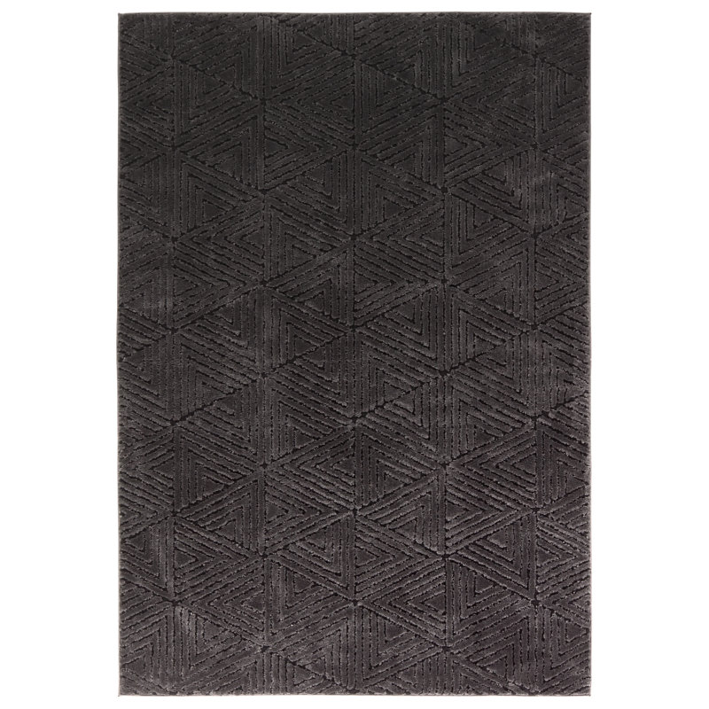 Jaipur Living Ziazan Geometric Black/Black Area Rug, Rectangle 10' x 14'