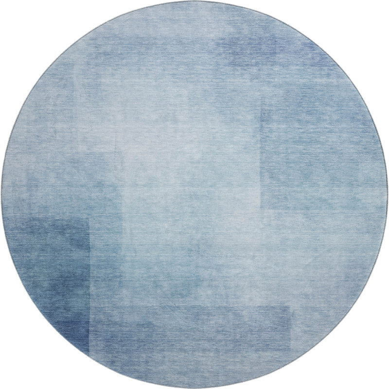 Premium Machine Washable Alijah AMF1243 Geometric Rug, Round 8'