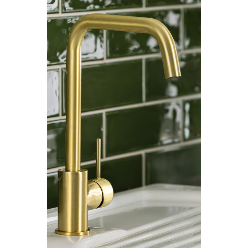 Abode Designs Vigour Kitchen Faucet, Brushed Brass