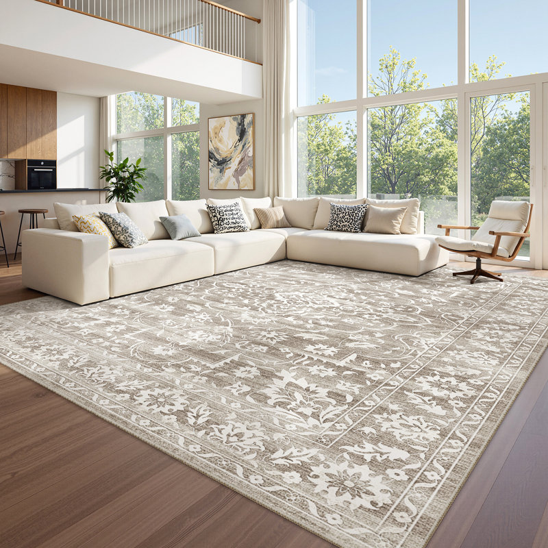 Rectangle Area Rug, Lightbrown, Rectangle 200 x 300cm
